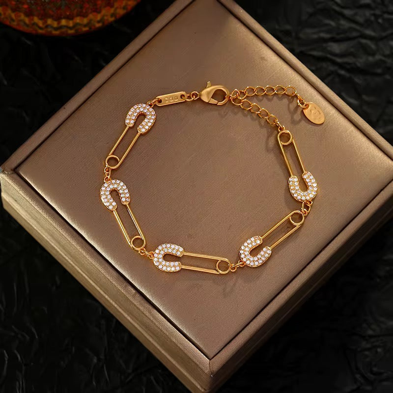 Holden It Together Safety Pin Bracelet