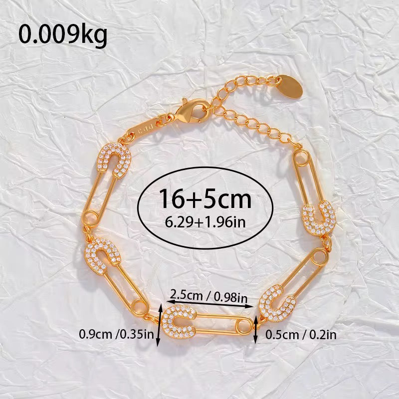 Holden It Together Safety Pin Bracelet