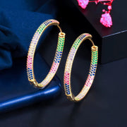 Flashing Lights hoop earrings included