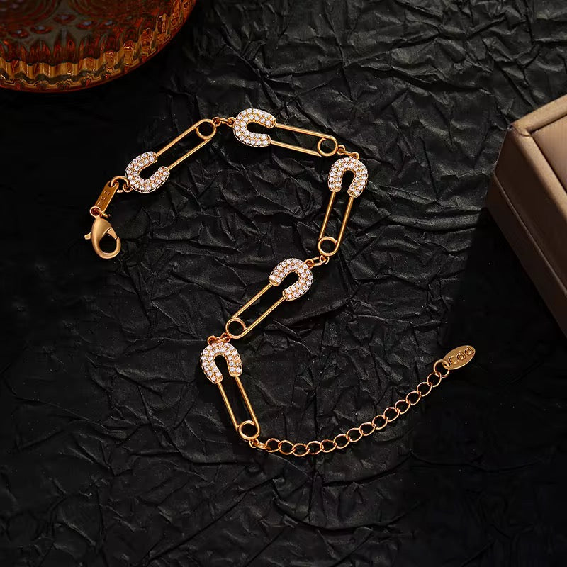 Holden It Together Safety Pin Bracelet