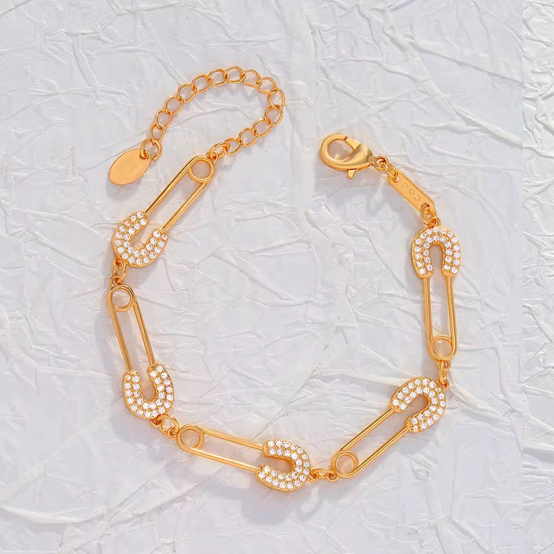 Holden It Together Safety Pin Bracelet