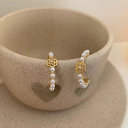 Hello Queen Pearls hoops.